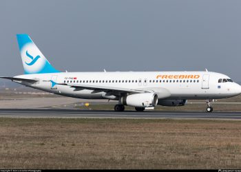 Körük demiri Freebird uçağını deldi