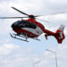 Ambulans helikopterler zor şartlar için havalandı