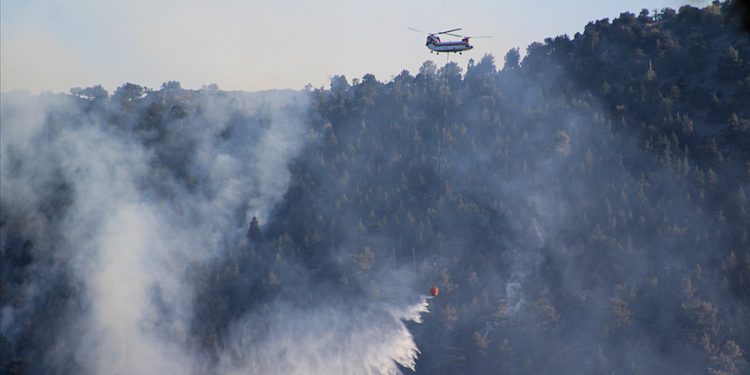Muğla’daki 6 yangına 6 uçak ve 16 helikopterle müdahale ediliyor