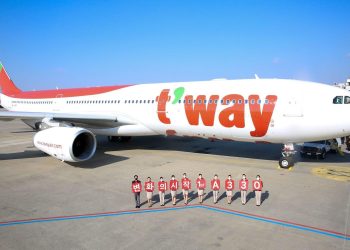 T’way Air, Changi Havalimanı’na ilk uçuşunu yaptı