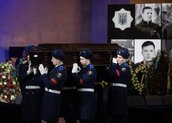 Ukrayna’da helikopter kazasında ölenler için cenaze töreni