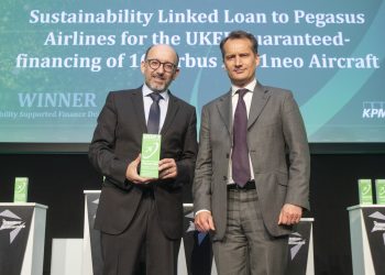 Pegasus’a sürdürülebilirlik finansmanı ödülü