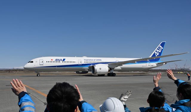 ANA’nın Boeing 787-10’u ilk iç hat uçuşunda…
