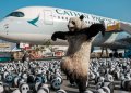 Havalimanı Panda heykelleriyle doldu taştı