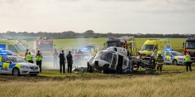 İngiltere’de helikopter kazası: Bir kişi ağır yaralı