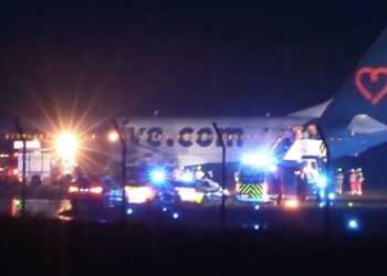 Mavi Gök Airlines, Münster’de piste geç indi, son anda durdu